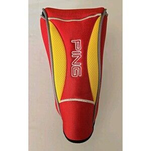 Ping PAL Golf Driver Headcover Red And Yellow Embroidered